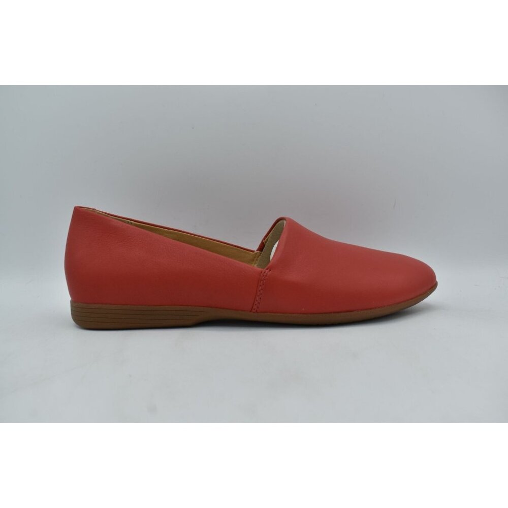 Dansko Women's Coral Red Leather Slip-On Flats - Picture 5 of 11
